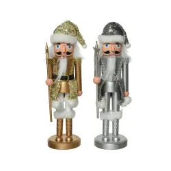 Plastic Sequin Nutcracker h 28 Cm