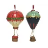 Colored Polyresin Hot Air Balloon h 45 Cm