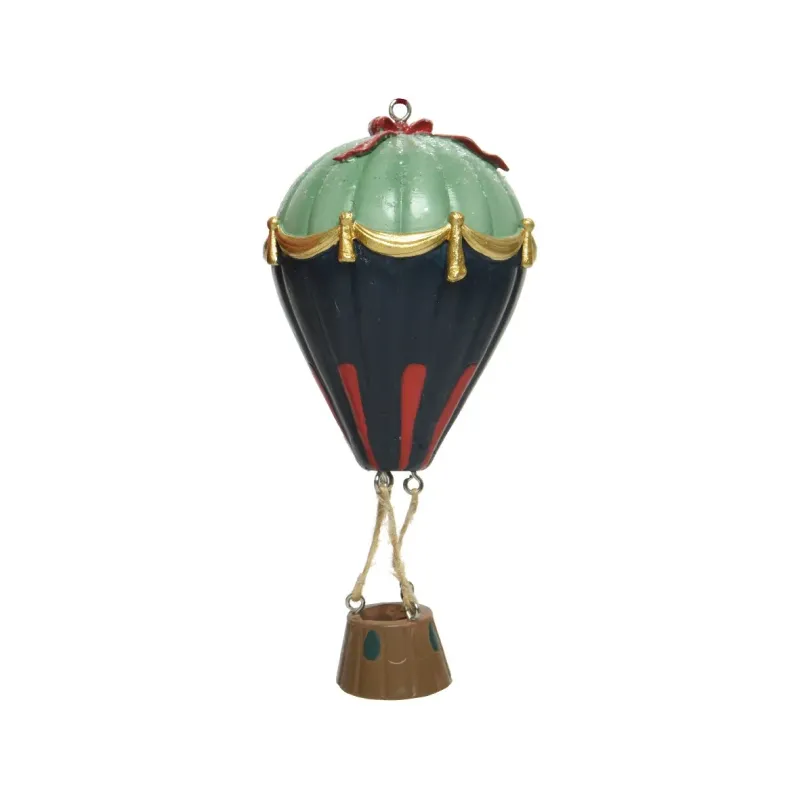 Balão de ar quente Polyresin azul h 80 Cm