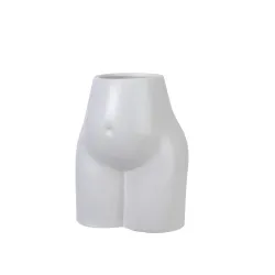 Femme Vase en porcelaine blanche h 16,5 cm