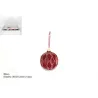 Glass Sphere with Velvet Rhombs Various Colors and Sizes