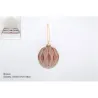 Sfera Vetro con Rombi in Velluto Vari Colori e Misure