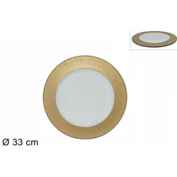 Χριστουγεννιάτικο Underplate κόκκινο ή ασημί Rim Diam. 33 εκ.