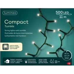 500 kompaktowych diod LED 11 m biały lub wielokolorowy zielony