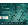 500 LEDs Compactos 11 mt Cable Blanco o Verde Multicolor