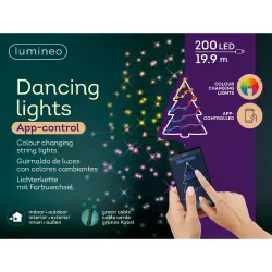 200 LEDs de baile multicolores con control de aplicaciones