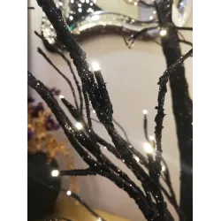 Árvore de Glitter Preto com LED Várias Alturas