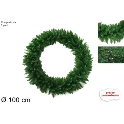 Guirnalda Redonda Verde Eco Diámetro 100 cm