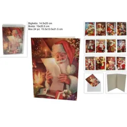 12 assorted Santa Claus Scenario greeting cards cm 14,5x20 | ChartaRè