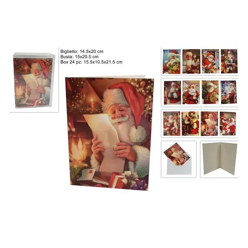 12 různých pohlednic Santa Claus Scenario cm 14,5x20 | ChartaRè