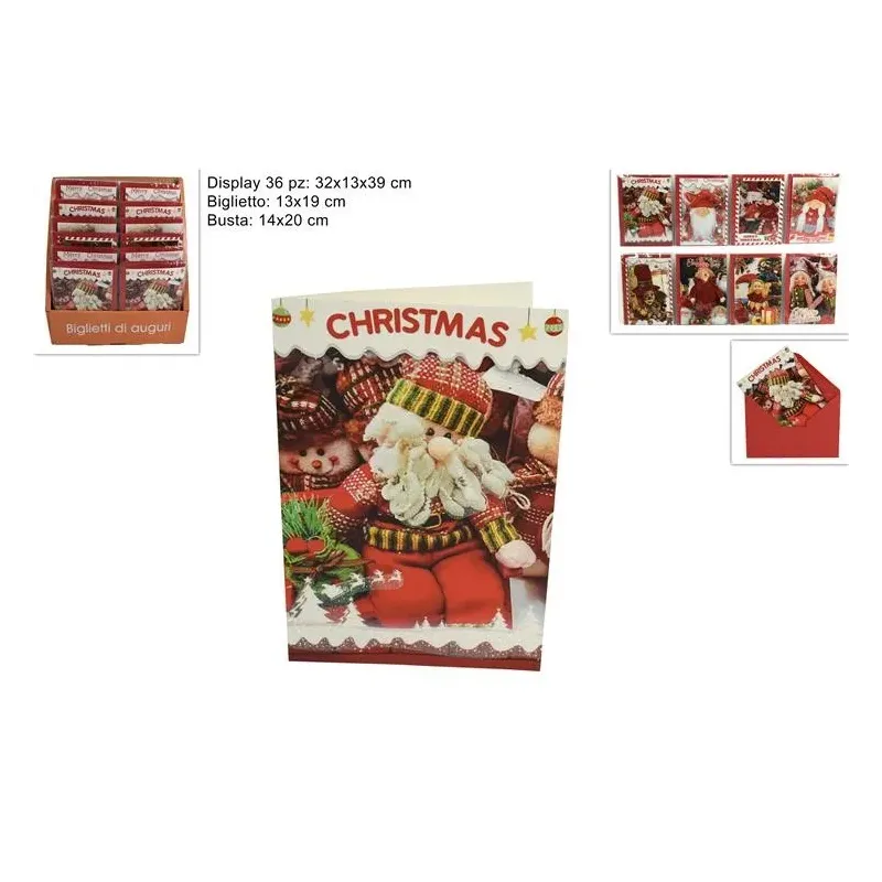 12 Cartões de Natal Sortidos Cm 13x19