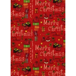 25 Hojas de Papel de Regalo Fantasía Navideña en Hojas cm.70x100