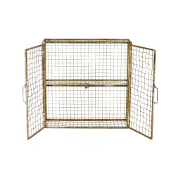 Estantería de pared Geremia en metal dorado