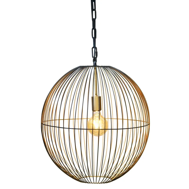 Lustre boule Ursula Métal Doré