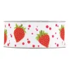 White Ribbon with Strawberries in 3 Sizes