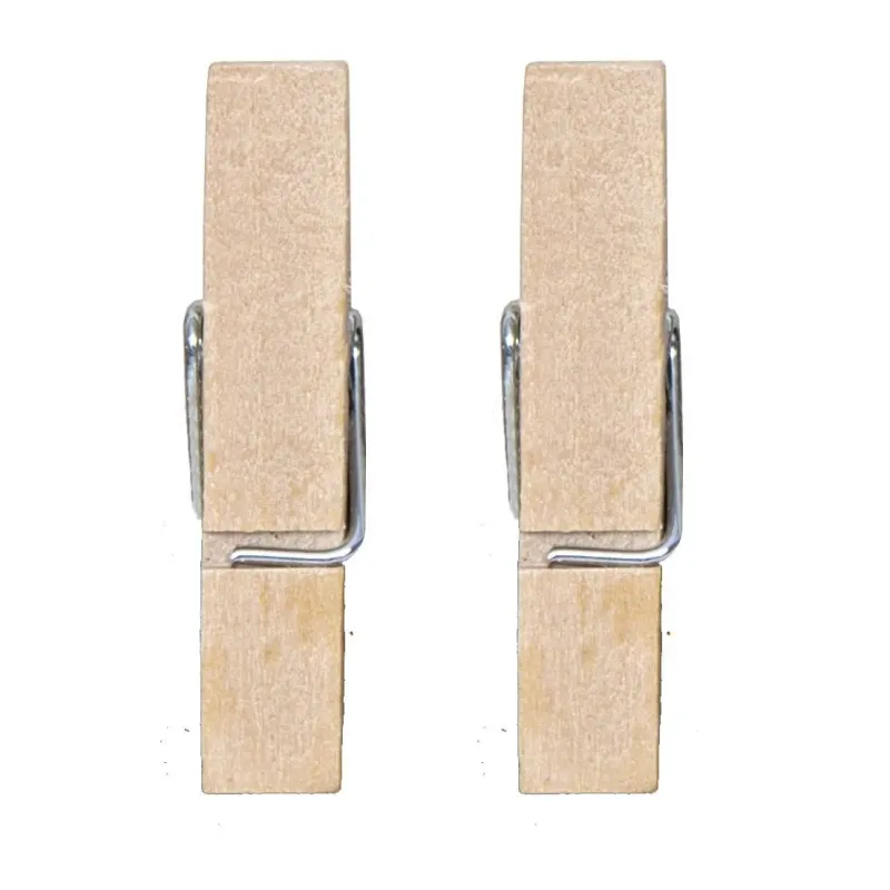 100 Mollette in Legno mm.35 Bianco o Naturale | ChartaRè