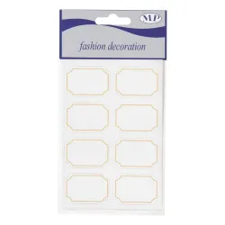 48 Zelfklevende etiketten mm 30x45 Wit en Naturel