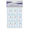 9 Birth Adhesive Labels mm 25x35 Pink and Blue