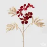Branche Delonix rouge avec tige dorée Cm. 83