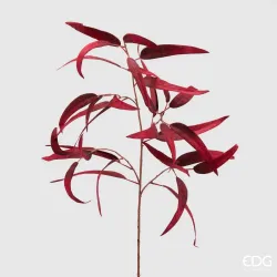 Ramo Eucalipto Rosso in Velluto Cm. 90