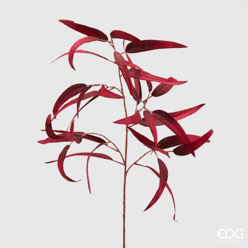 Branche de velours d’eucalyptus rouge 90 cm