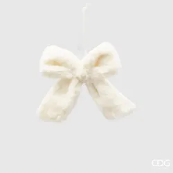 Noeud en peluche crème et rose cm. 16x22 EDG