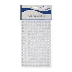 White Adhesive Beads mm 8 x 150 pcs