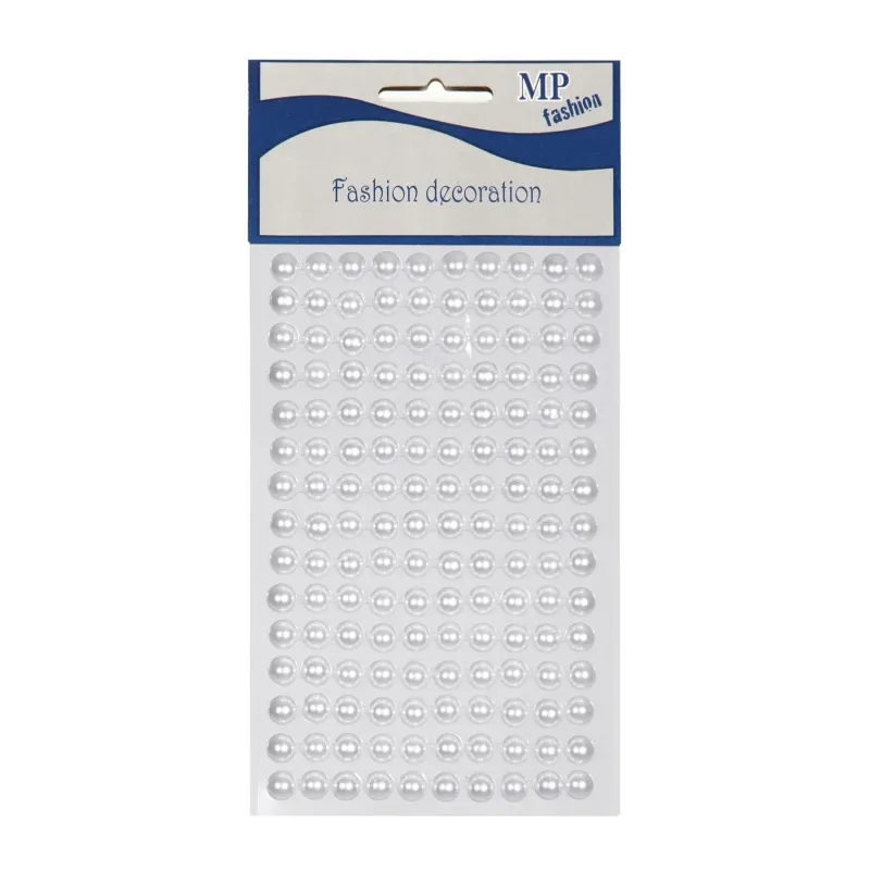 Cuentas adhesivas blancas mm 8 x 150 piezas