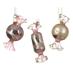 Caramelle in Vetro Oro e Rosa cm. 8