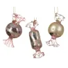 Gold and Pink Glass Candies cm. 8