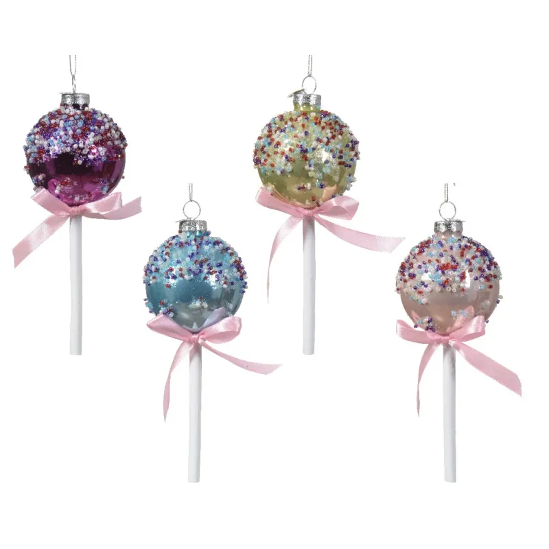 Lollipop Glitter Glass Hanging dm. 6