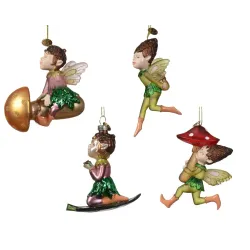 Různé skleněné skřítky cm. 10