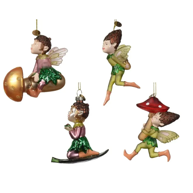 Assorted Glass Elf cm. 10