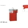 Tafelkleed met rood linneneffect in drie maten