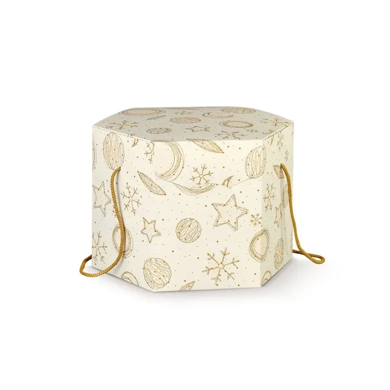 Hexagon Secret Box με κορδόνια White Universe