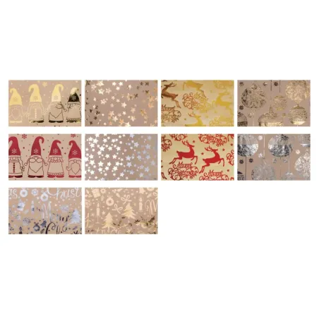 Hoja de Papel de Regalo de Metal Kraft Patrones Surtidos cm.70x100