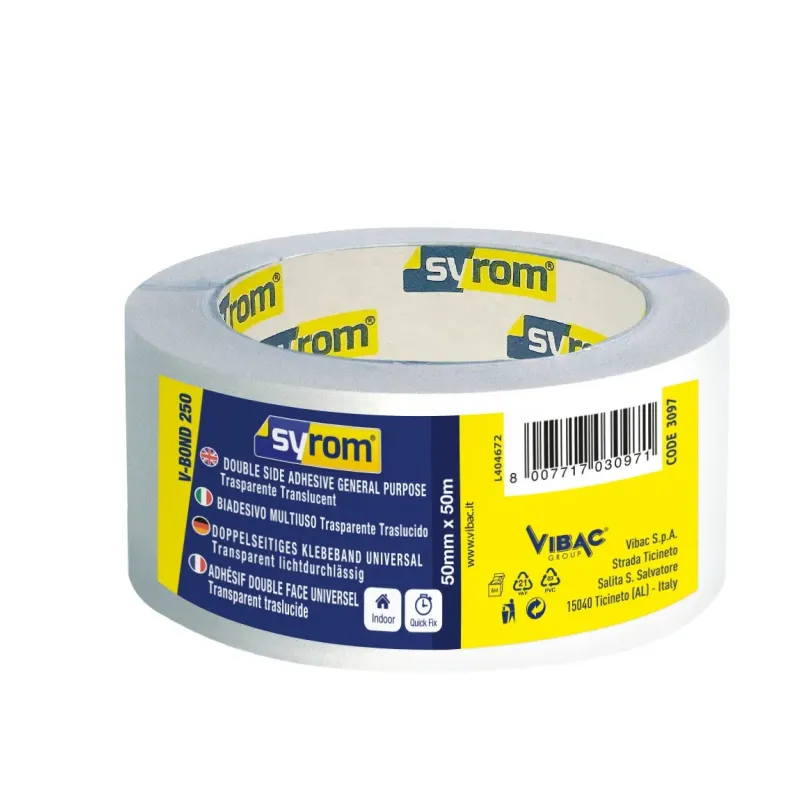 Doppelseitiges transparentes Polypropylen-Klebeband in verschiedenen Größen