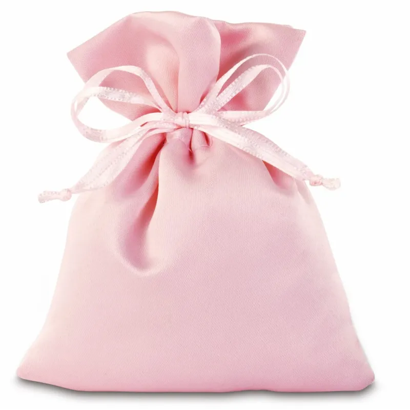 Bolsos de raso cm 10x14 Rosa