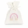 12 Bolsos con Arco Iris cm 10x14 rosa