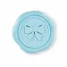 24 Sealing Wax Stickers with Pink and Blue Bow diameter cm.3,5