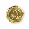 24 Gouden zegellakstickers voor communie en vormsel diameter cm.3,5