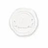 24 Adesivi Ceralacca con Fiore dm.35 mm bianco