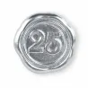 24 Stickers Sealing Wax 25th Anniversary Silver dm.35 mm