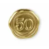 24 samolepek Petavící vosk 50th Anniversary Gold dm.35 mm