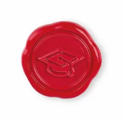 24 adesivos de cera de vedação de formatura com diâmetro de toque vermelho cm.3,5