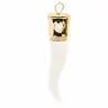 12 Lucky Charms to hang 5.5 cm white