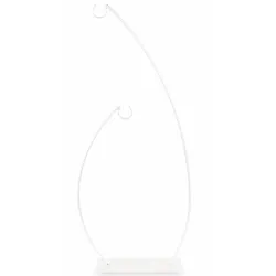 Goudkleurige en witte metalen structuur voor gunsten en bloemen cm.34x80