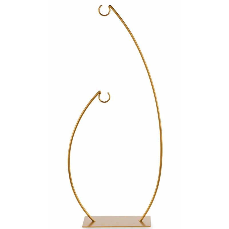 Gold Metal Display with 2 Hooks cm.34x80