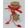 12 Glass Jars with Graduation Touch and Red Bow