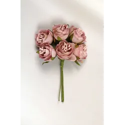 36 Mini rozen met stampers in diverse kleuren